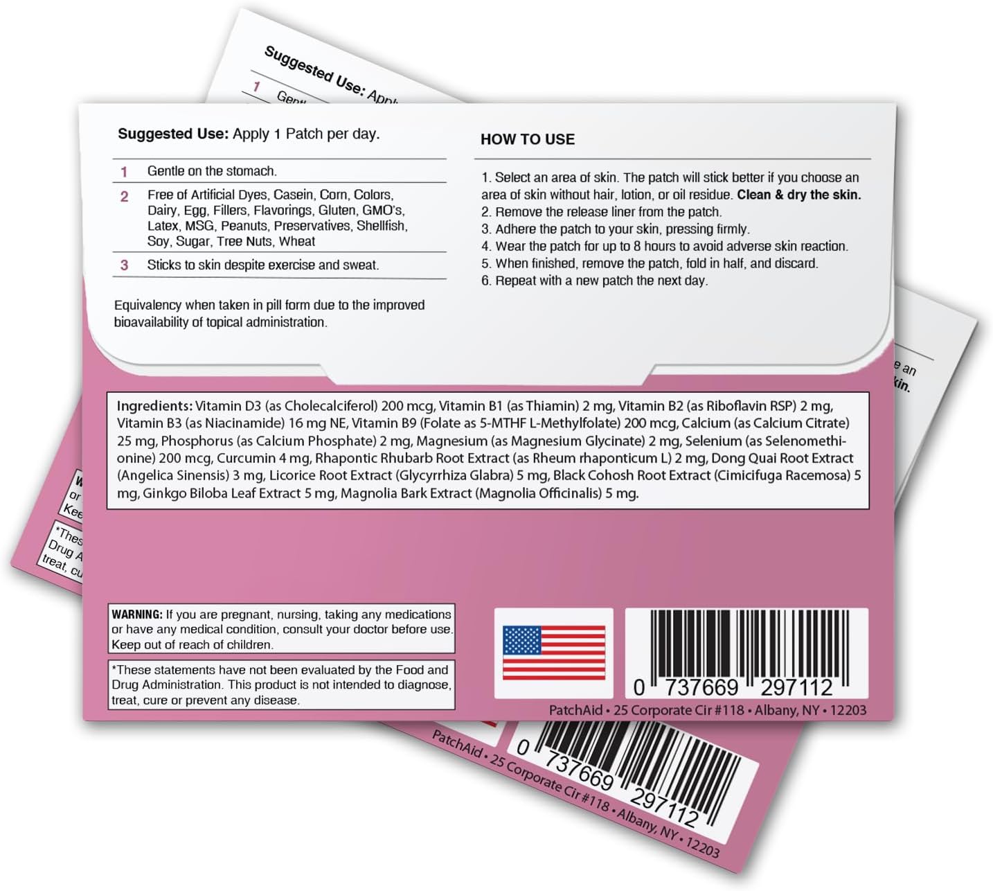 PatchAid Menopause Relief Topical Patch 30-Day Supply - Image 3