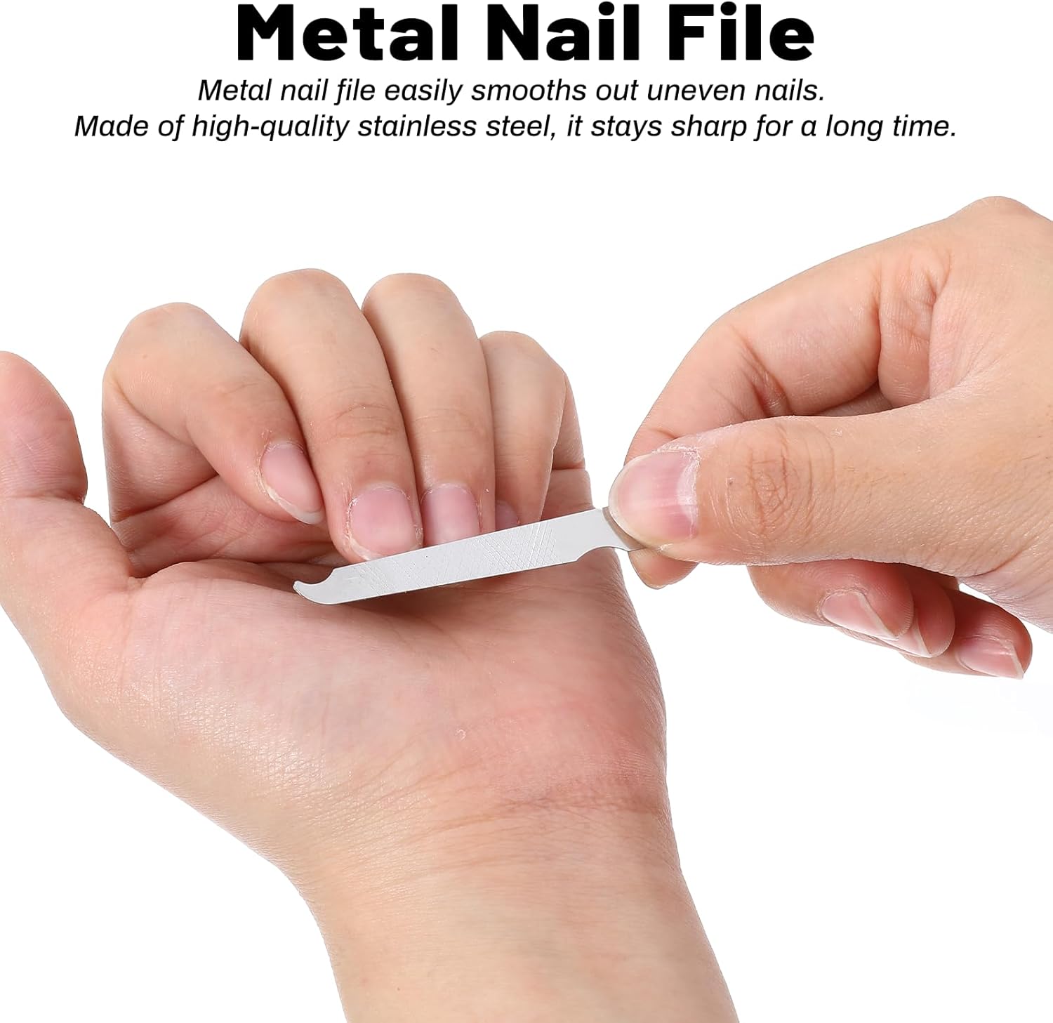 7 Pcs Travel Manicure Set Nail Clipper Set Gifts for Men & Women Fingernail Grooming Kit, Travel Clipper Kit with Nail Care Tools Beauty Scissors Tweezers PU Black Leather Pouch - Image 7