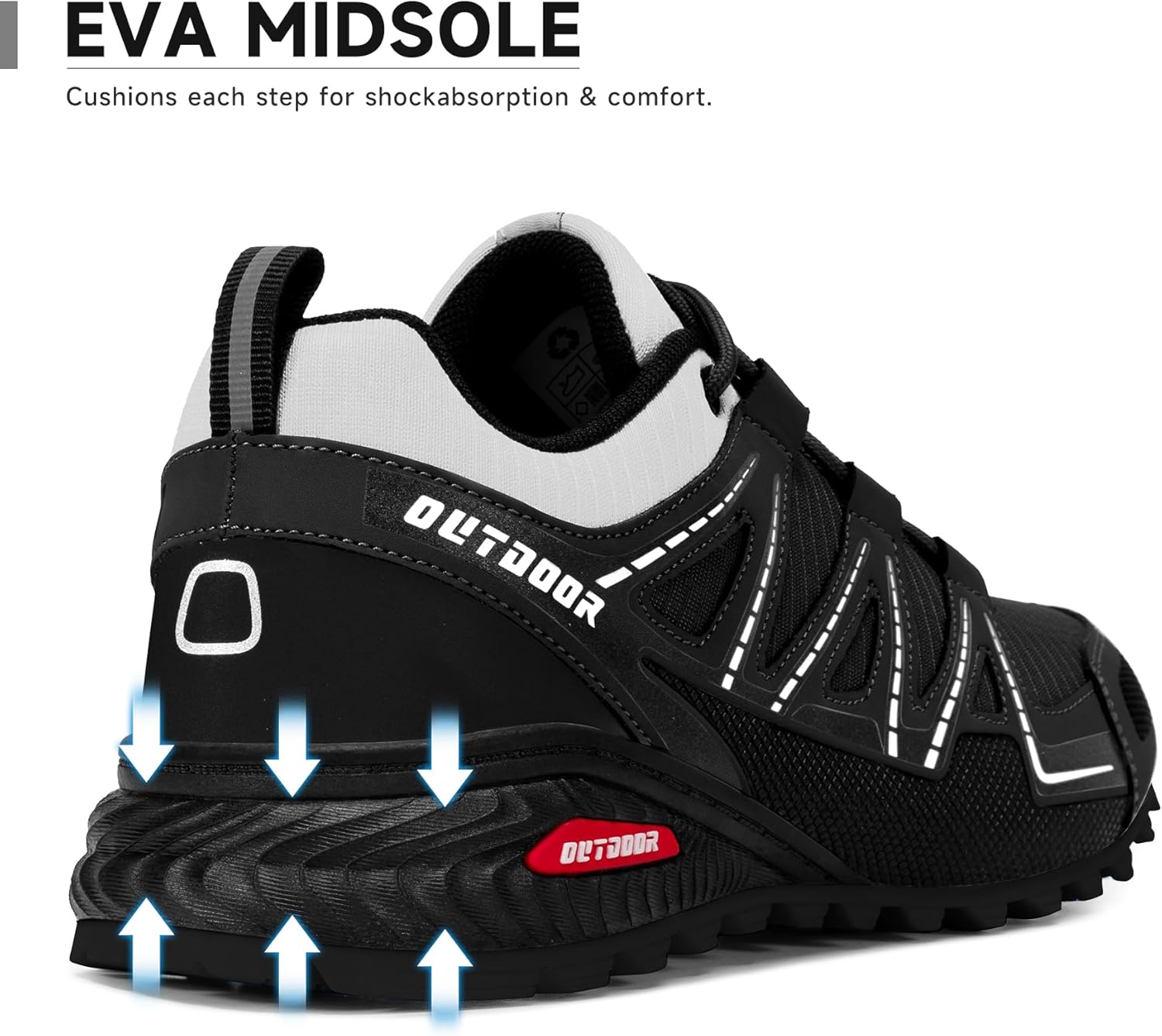 Men's Trail Running Shoes Waterproof Lightweight Non-Slip Walking Hiking Sneakers Men Outdoor - Image 4