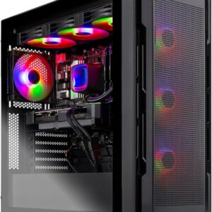Skytech Gaming Rampage Gaming PC, AMD Ryzen 7 7800X3D 4.2GHz, NVIDIA RTX 5060 Ti 16GB, 1TB Gen4 NVMe SSD, 32GB DDR5 RAM 6000, 850W Gold ATX 3 PSU, 360 ARGB AIO, Wi-Fi, Win 11, Desktop