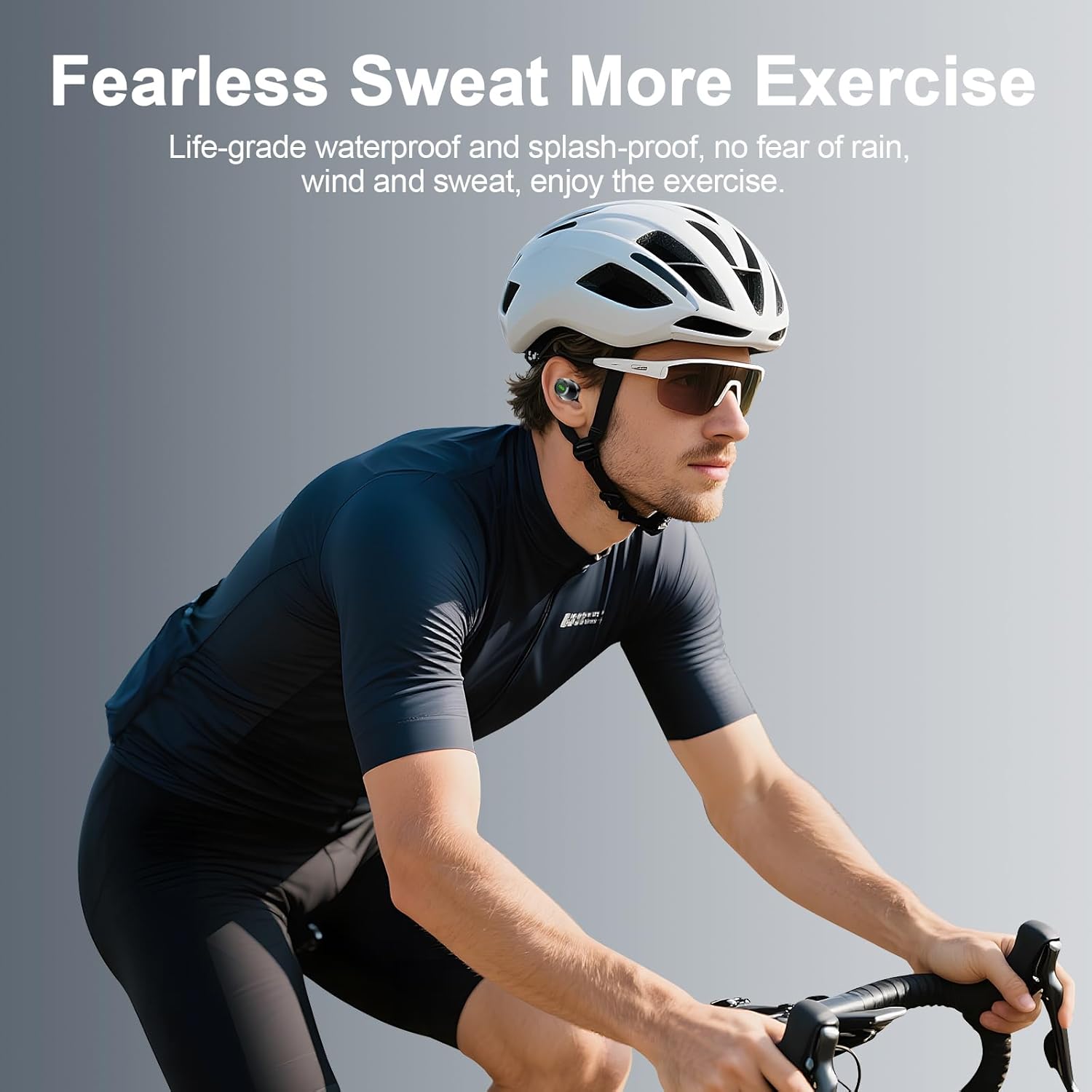 Wireless Earbuds, Bluetooth 5.5 Headphones Bass Stereo, Ear Buds with Noise Cancelling Mic, LED Display in Ear Earphones 80H Playtime, USB-C IP7 Waterproof Bluetooth Earbuds for Phones/Sports/Work - Image 8