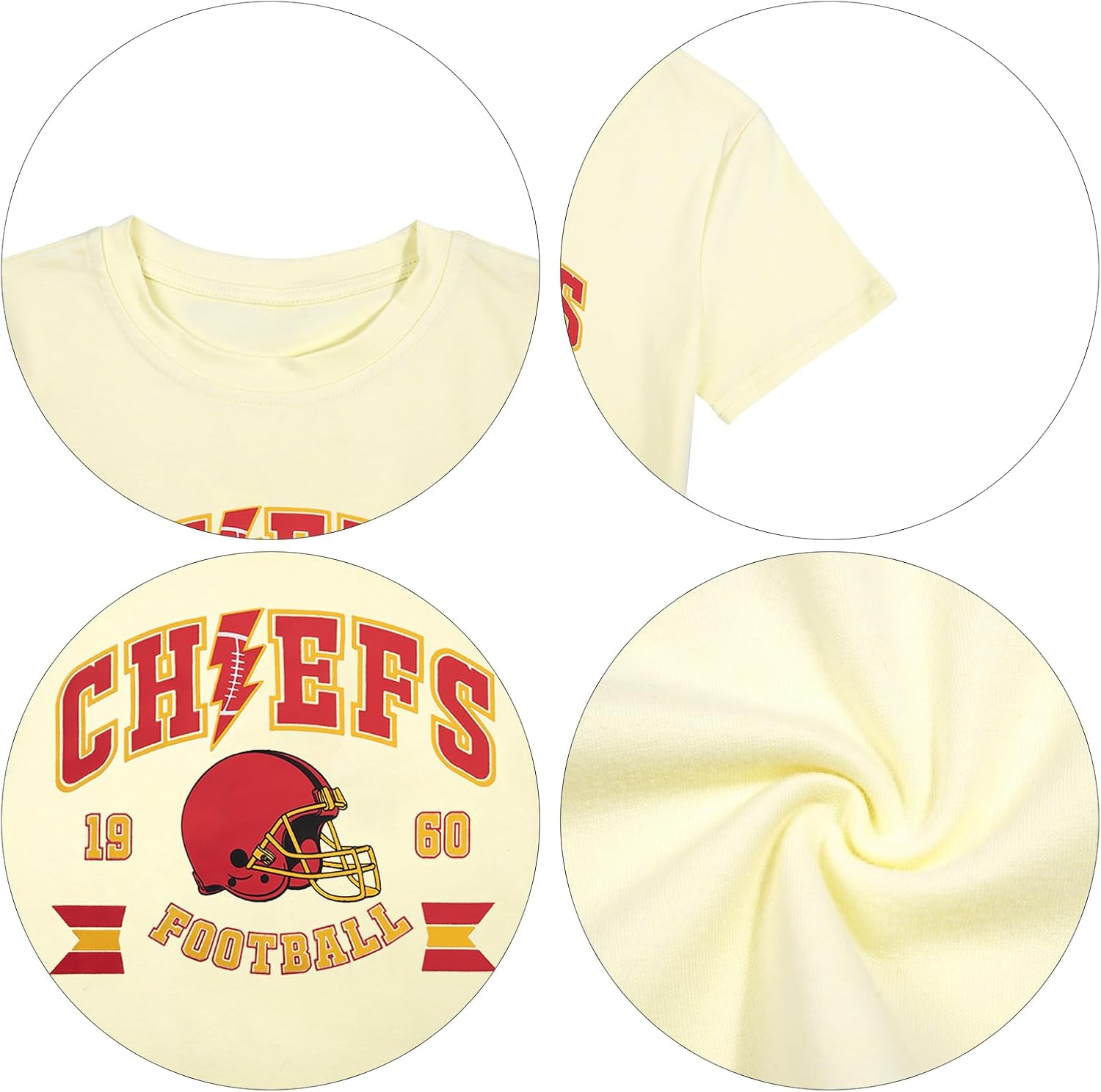 Football Shirt Boys Girls Game Day T Shirts Kids 1960 Football Team Fans Tees Graphic Short Sleeve Tops - Image 6