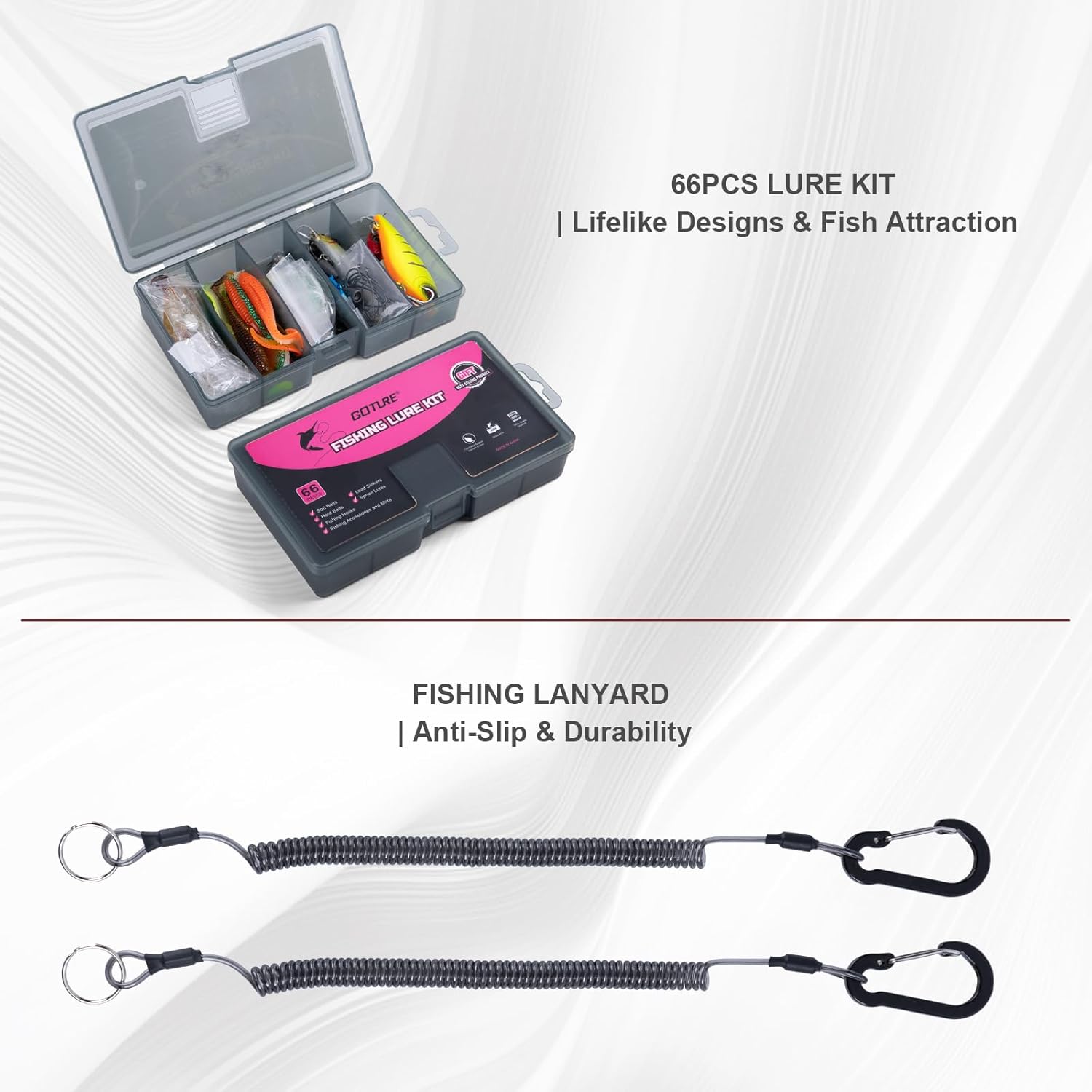 Goture OpenSide Fishing Sling Tackle Storage Bag with 3 3700 Tackle Boxes,Lures & Fishing Tools, Lightweight Fishing Backpack Storage for Fishing Gear-Shimmering Pink Bag, Gift for Women - Image 9