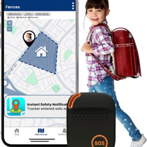 GPS Tracker for Kids with Real-Time Location Tracking, Two-Way Calling & Smart Alerts – Tracking Device for Kids with Geo-Fencing, Water Resistant, SOS Button, Long Battery Life & School Safety