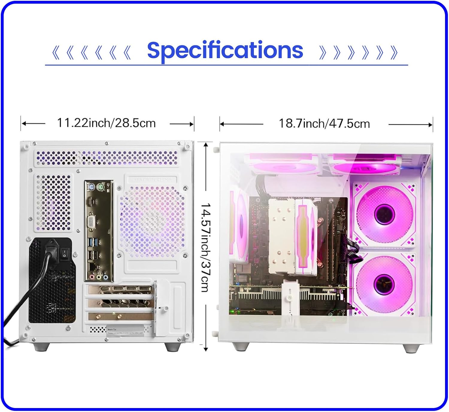 Gaming PC Desktop Computer - Ryzen 5 5500,(6Core 12Threads Up to 4.2G) Radeon RX 6500XT 4GB, 16GB DDR4 RAM, 512GB NVME SSD, Wi-Fi 6, Prebuilt Tower Computer for Home and Office - Image 7