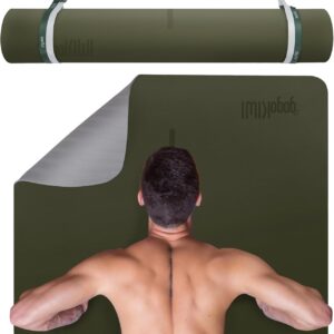 Extra Wide Yoga Mat for Men Women (72″L x 36″W) Non Slip Fitness & Exercise Mat with Alignment Marks for Yoga, Pilates, Floor Workouts