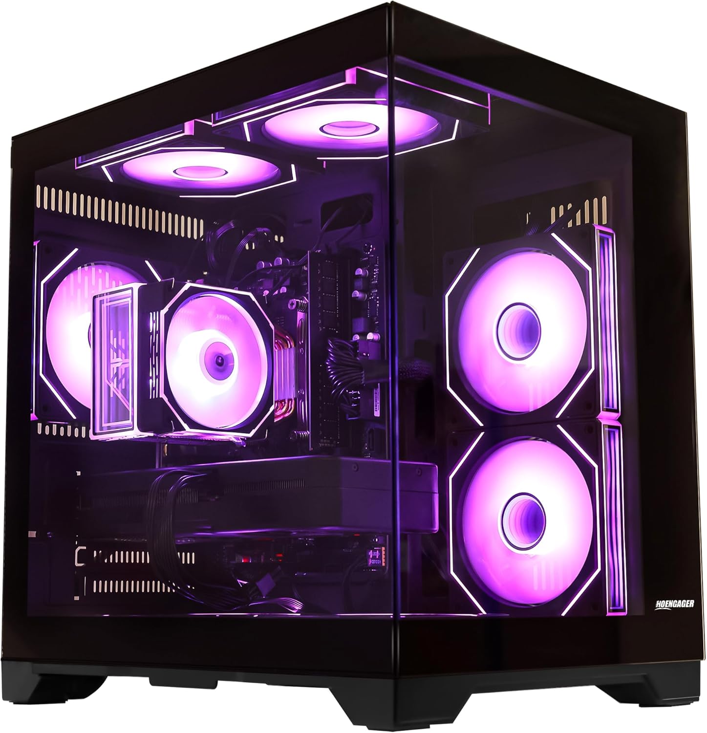 Gaming Desktop Intel Core i5-14400F 2.5-4.6 GHz 10 Core, GeForce RTX 5060 8GB, 32GB DDR4 RAM 3200MHz,1TB PCIe SSD, Wi-Fi & BT,Win 11, Prebuilt Tower RGB Computer-Black - Image 4