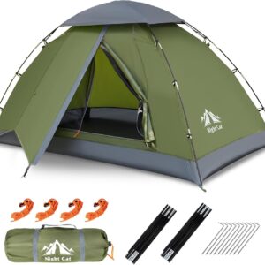Night Cat Upgraded Backpacking Tents 1 2 Persons Easy Clip Setup Camping Tent Adults Scouts Heavy Rainproof Compact Lightweight