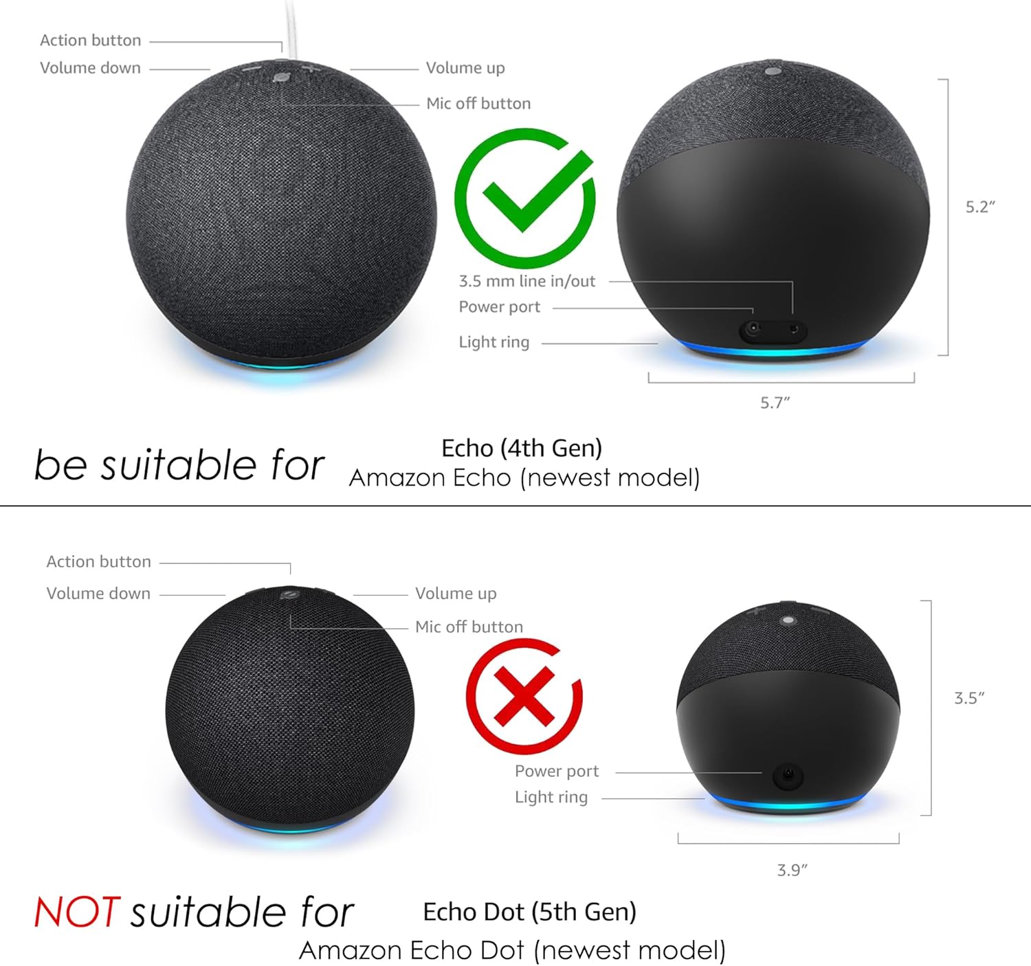 Desktop Holder Mount Stand for 2025 New Echo Studio, Echo 4th Gen,and Other Suitable Speakers. Black Walnut Wood. - Image 9