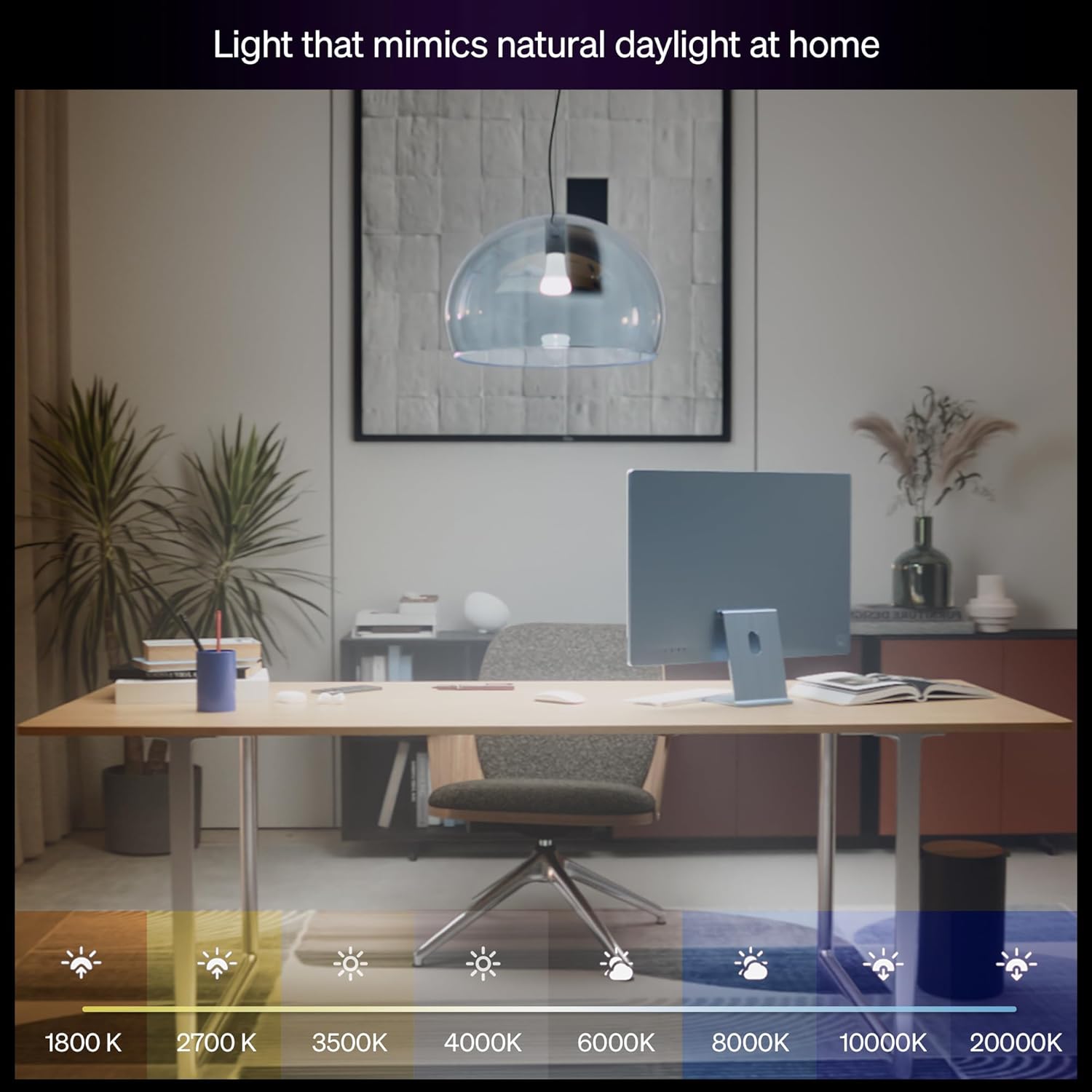 Philips Hue Smart LED A21 Bulb,White and Color Ambiance, E26 Base,13.5W, Full Spectrum Light 1000K-20000K,1600 Lumens, Dimmable, Compatible with Alexa, Google, Apple Home, 2pk - Image 4