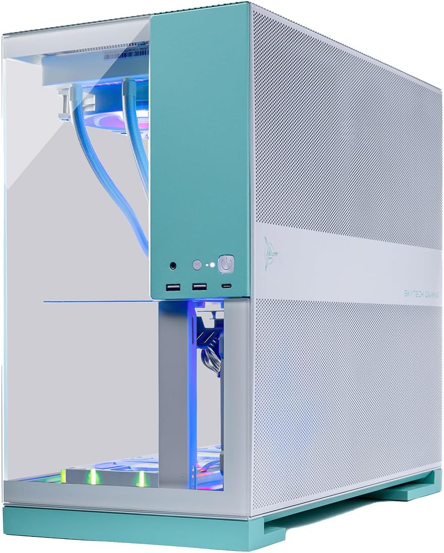 Skytech Gaming Aqua Desktop PC, Ryzen 7 9800X3D 4.7 GHz (5.2 GHz Turbo), NVIDIA RTX 5070 Ti 16GB, 2TB Gen4 NVMe SSD, 32GB DDR5 RAM 6000 RGB, 850W Gold ATX 3 PSU, 360mm ARGB AIO, Wi-Fi, Win 11 - Image 3