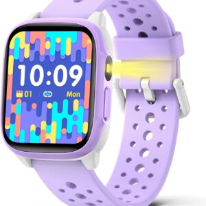 Kids Watch with 140 Sports Modes, 1.5″ Kids Fitness Tracker, Girls Smart Watch, No APP/Phone Required, Sleep Monitor, Heart Rate, Puzzle Games, IP68 Waterproof,Gifts for Girls Teens Aged 6-15