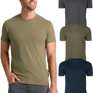 True Classic Mens T-Shirts – Short Sleeve Crew Neck T Shirts for Man, Cotton Blend Plain Novelty Men’s T-Shirts