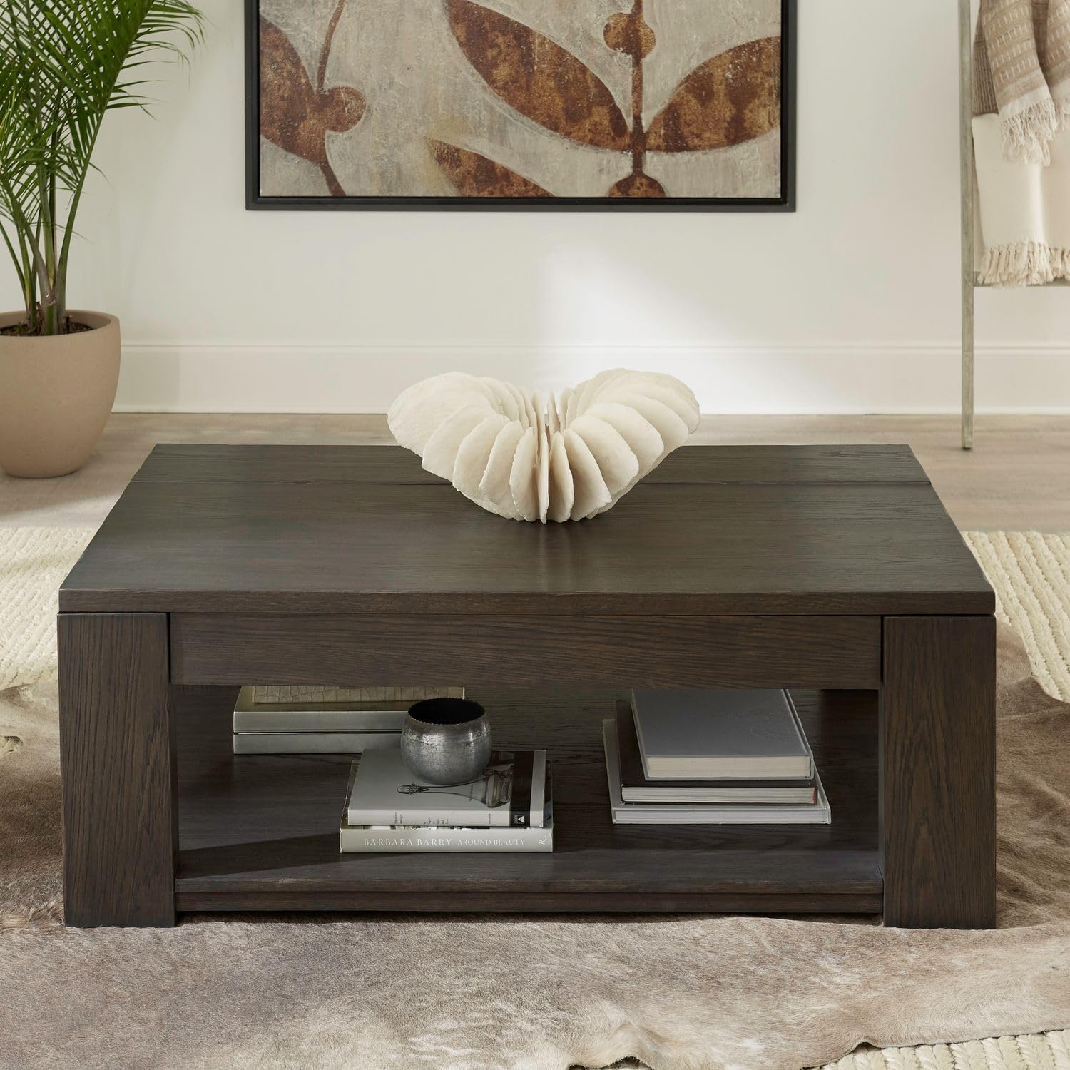 Liberty Furniture Lennox Hill Living Room 3 Piece Set - Lift Top Cocktail Table, 2 End Tables - Bark - Image 3