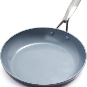 GreenPan Valencia Pro Ceramic Nonstick 12” Frying Pan Skillet, Hard Anodized PFAS-Free Cookware, Induction Ready, Compatible on All Cooktops, Eggs & Omelets, Dishwasher Safe, Oven Safe to 600F, Gray