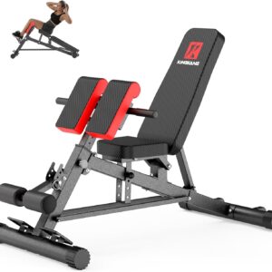K KiNGKANG Adjustable Weight Bench,Multi-Functional Roman Chair for Full All-in-One Body Workout Hyper Back Extension and Sit up