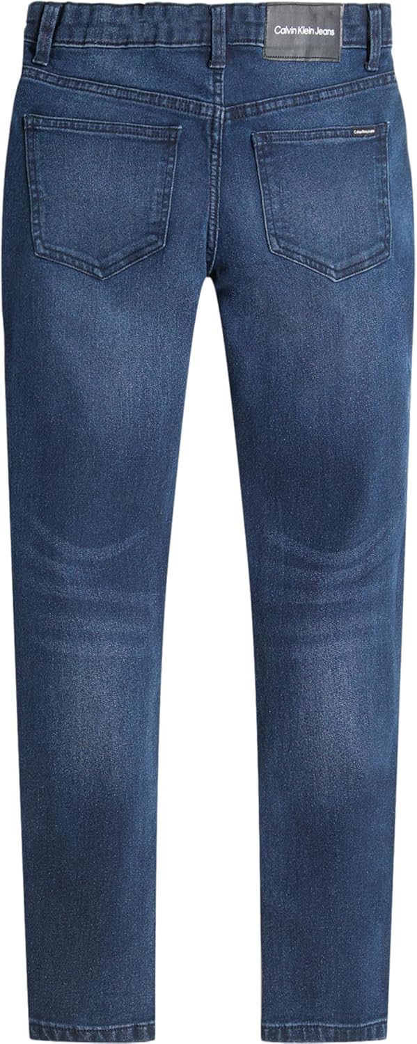 Calvin Klein Boys Skinny Fit Stretch Denim Jeans, 5-Pocket Style, Zipper Fly & Button Closure - Image 2