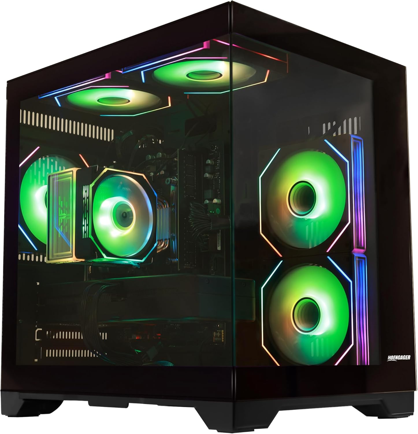 Gaming Desktop Intel Core i5-14400F 2.5-4.6 GHz 10 Core, GeForce RTX 5060 8GB, 32GB DDR4 RAM 3200MHz,1TB PCIe SSD, Wi-Fi & BT,Win 11, Prebuilt Tower RGB Computer-Black - Image 3