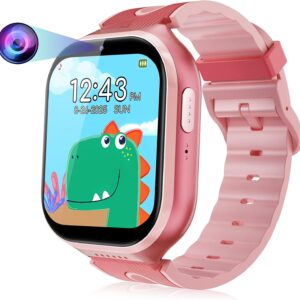 Smart Watch for Kids, No App, 14 Games, 1.83” Touchscreen, Bedtime Stories, Alarm Clock, Camera, Music Player, Pedometer, Video & Audio Recording, Toys for Boys Aged 3-12, Gift for Teenagers, Red