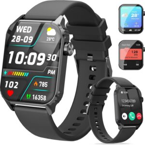 Smart Watch for Men, 120 Sports Modes Smartwatch with 1.83″ HD Touchsreen, IP67 Waterproof, Sleep Monitor, Bluetooth Call & Music Control Fitness Watch for Android/iPhone (Black)