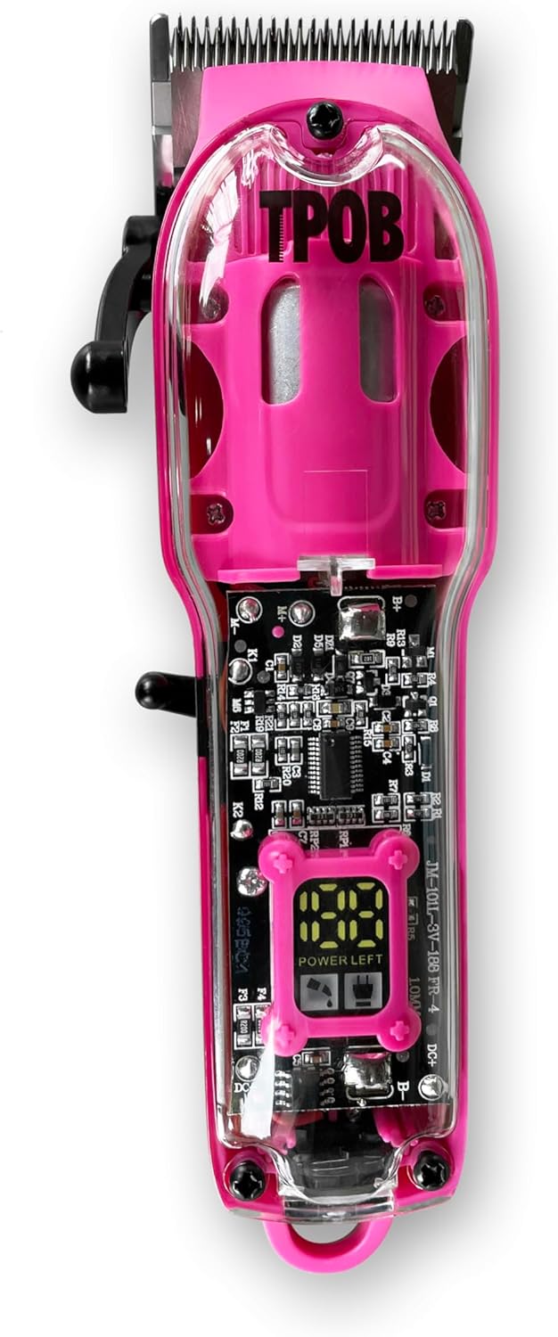 TPOB Slime 2 Candy Pink Clipper Trimmer Shaver Set Barber Hair Clippers in Matte Pink with Taper Blade - Image 6
