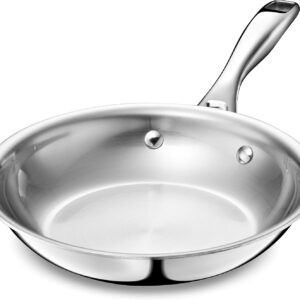 LEGEND COOKWARE 5-Ply Stainless Steel 8-Inch Frying Pan – Induction Compatible, Oven Safe 800°F – Non-Toxic, No Coatings – Even Heating, Won’t Warp – Built to Last Generations