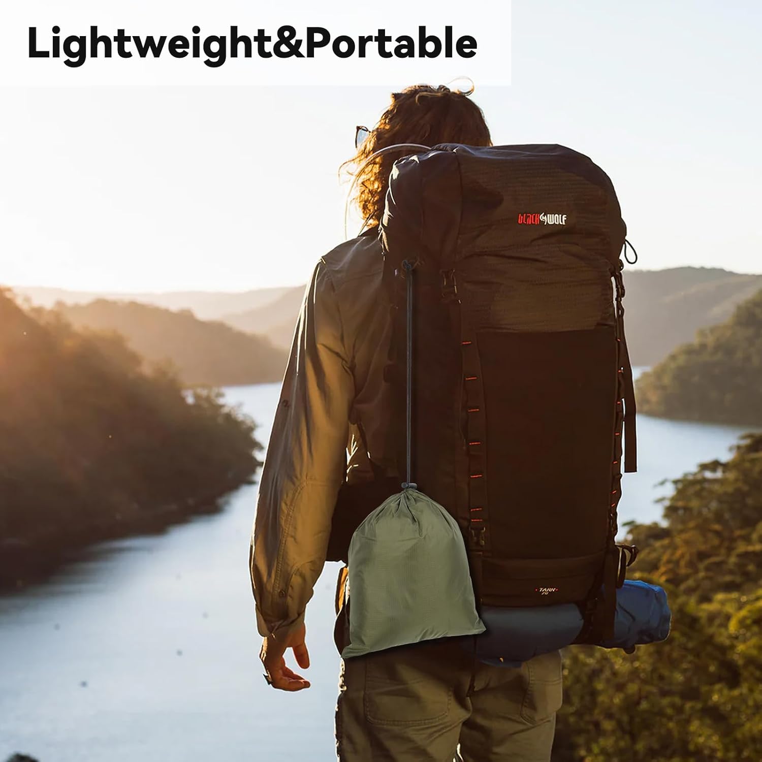 Hammock Rain Fly Tent Tarp (11.5x9.5ft) Large Ultralight Camping Tarps Waterproof Portable Backpacking Multifunctional Rain Cover for Outdoor Hiking, Picnic, Hammock, Car, Backpacking - Image 4