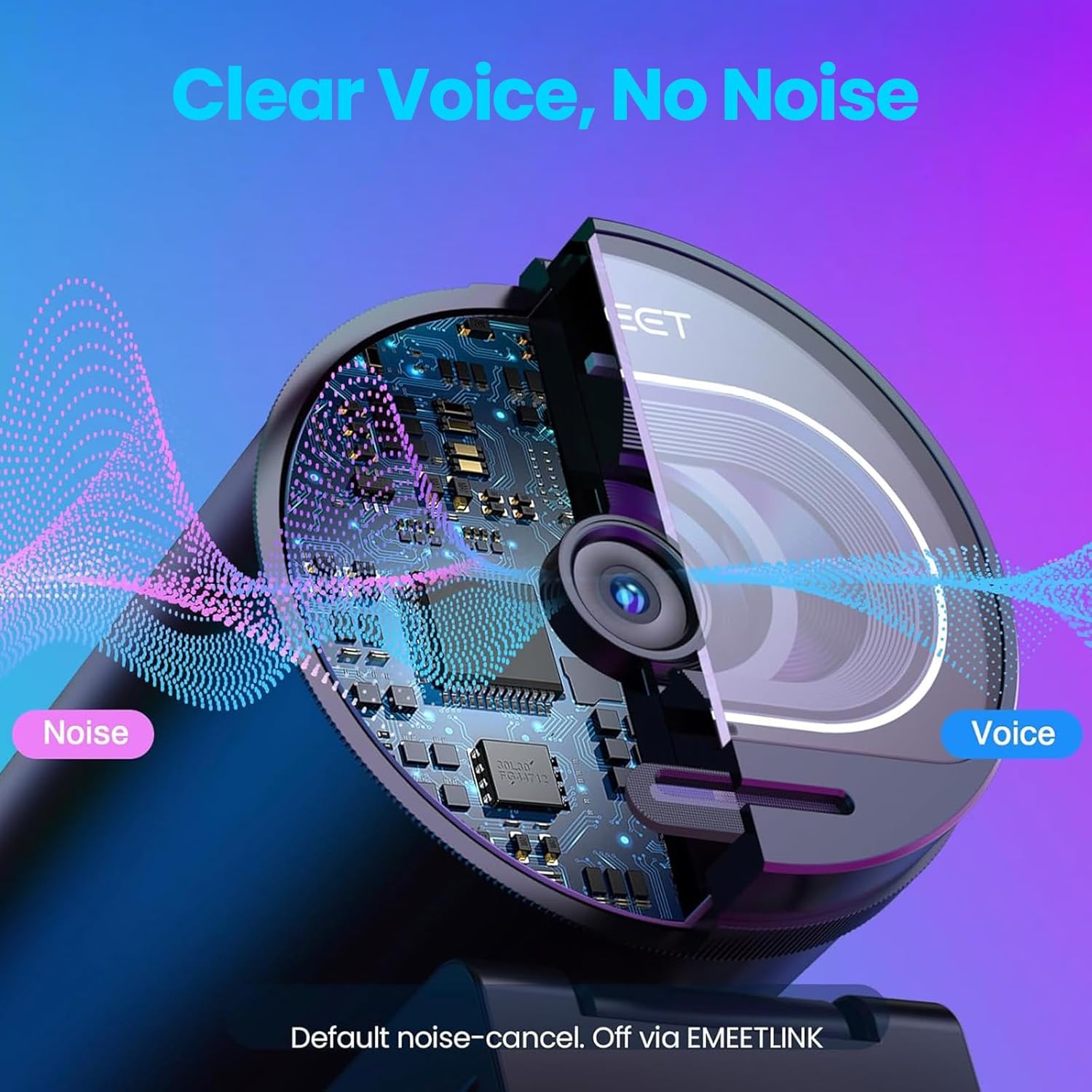 EMEET S600 4K Webcam for Streaming - Sony 1/2.55'' Sensor, PDAF Autofocus, 1080P@60FPS, 2 Noise Reduction Mics, Built-in Privacy Cover, 73° FOV, Streaming Camera for Live Commerce/Gaming/Beauty - Image 6