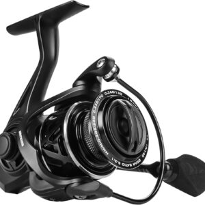 KastKing Zephyr Spinning Reels – 7+1/6+1 BB – Carbon Fiber Drag – Stainless Steel Shaft – Aluminum & CNC Spool – Black/Green/Orange – Sizes 500/1000 SFS – ICE Fishing Ready Reels!