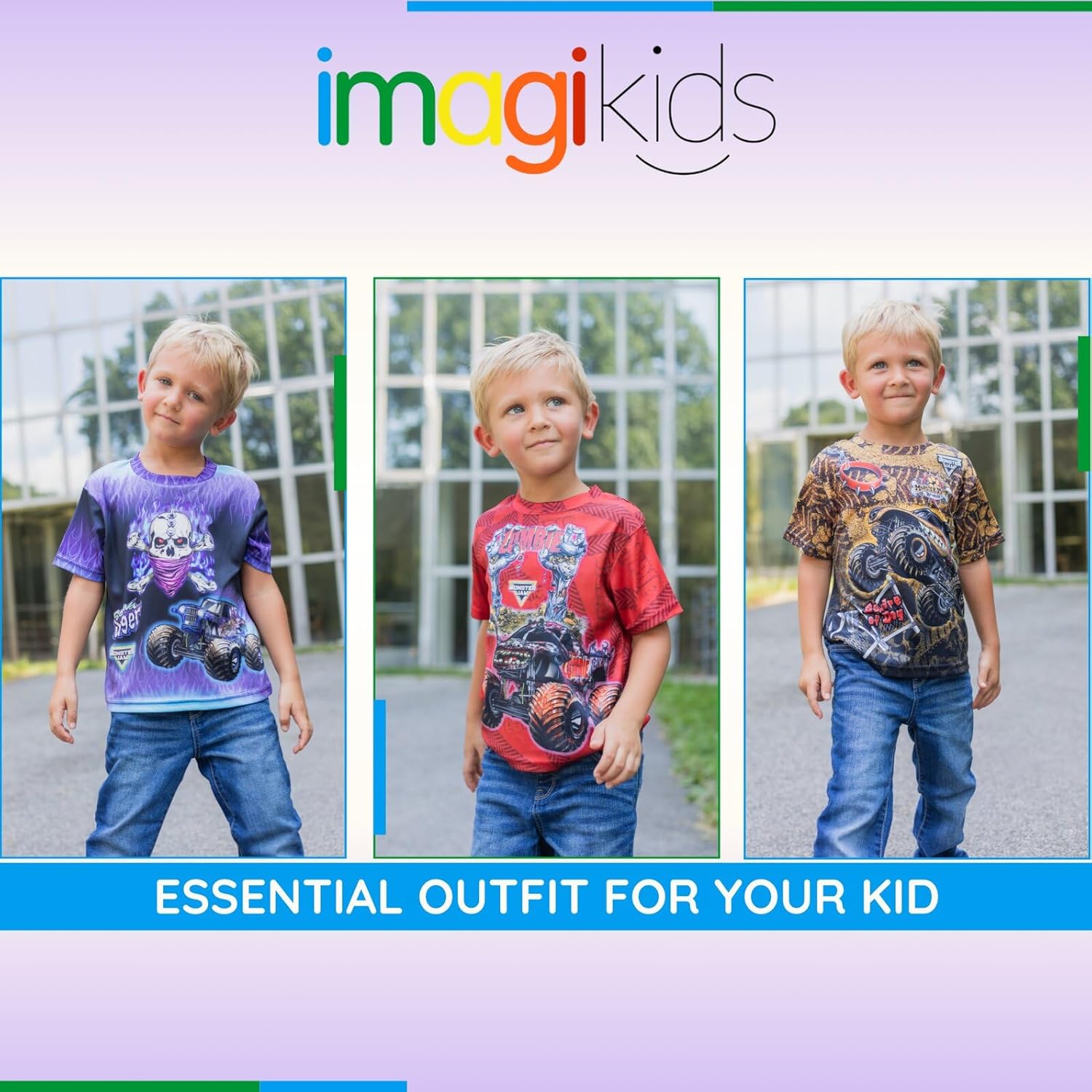 Monster Jam Matching Family T-Shirt Toddler to Adult Grave Digger El Toro Loco Megalodon - Image 3