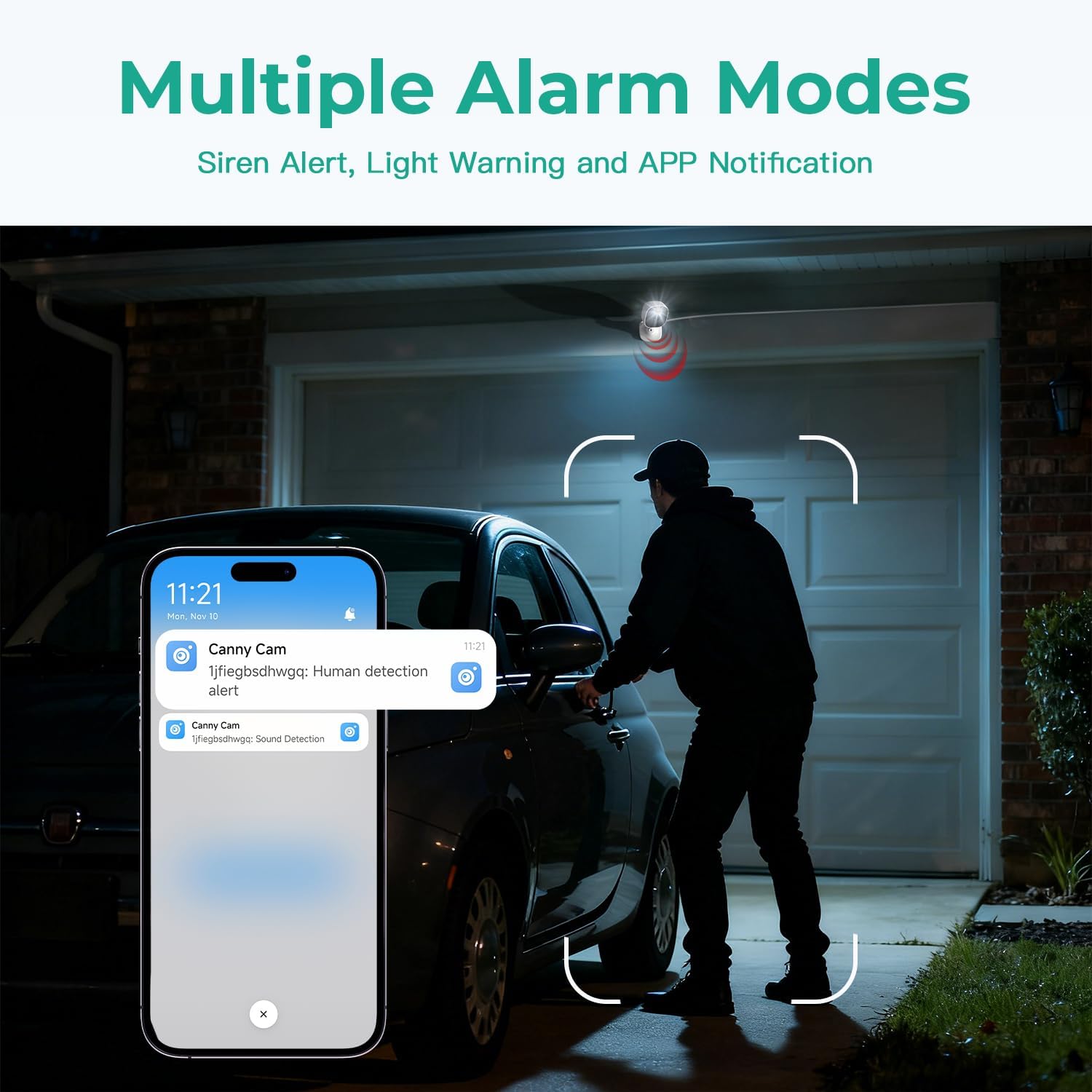 4MP Outdoor Indoor Cameras for Home Security, Outdoor Security Camera Indoor, 2.4g/5g Cameras for House/Pet/Baby, Plug and Play, Support 128G Card Storage (Not Included), Wired, 2PCS - Image 7