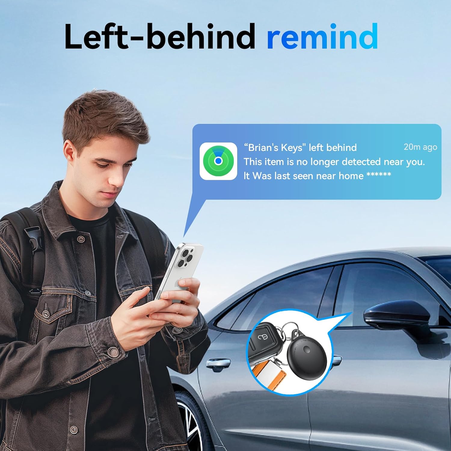 Smart Tags-4 Pack, Smart Bluetooth Tracker Work with Apple Find My, Key Finders and Find My Tracker, Game Changer Waterproof Smart Tag with Key Ring Tracker Tag for Keys/Luggage/Wallet etc - Image 5