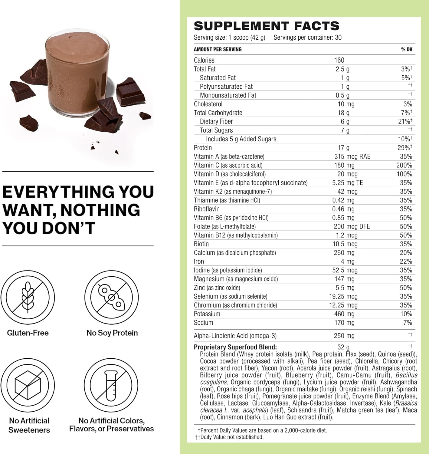 Shakeology Whey Protein Powder Blend - Gluten Free, Superfood Protein Shake with Vitamins and Minerals - Helps Support Healthy Weight Loss, Lean Muscle Support, Gut Health - Chocolate, 30 Servings - Image 2