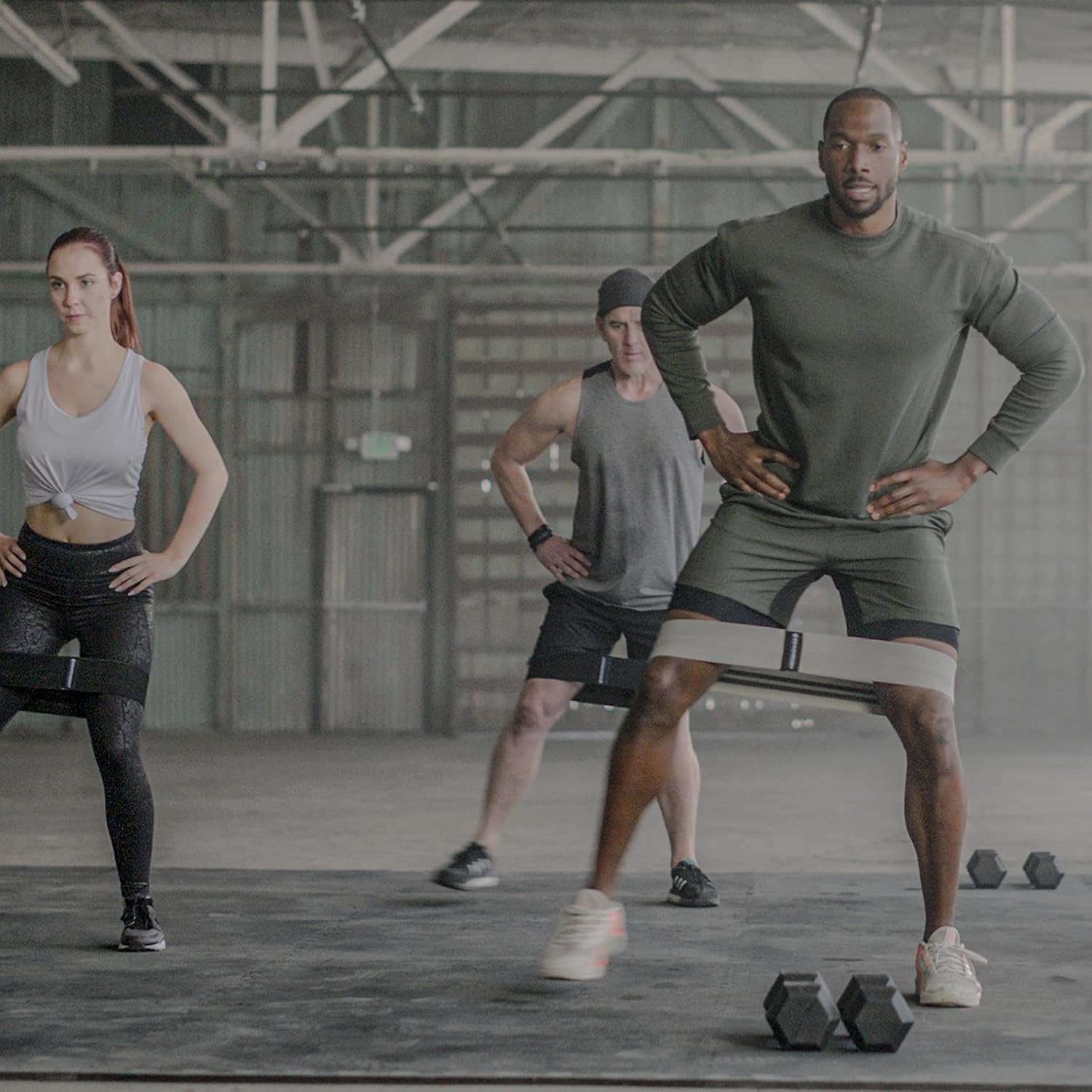 BODi Thick Resistance Bands, Home Gym Workout Equipment, Exercise Bands, Resistance Loops for Home Fitness, Yoga, Pilates, Stretching, Strength Training, Booty and Thigh Workouts, Set of 2 Black/Gray - Image 2