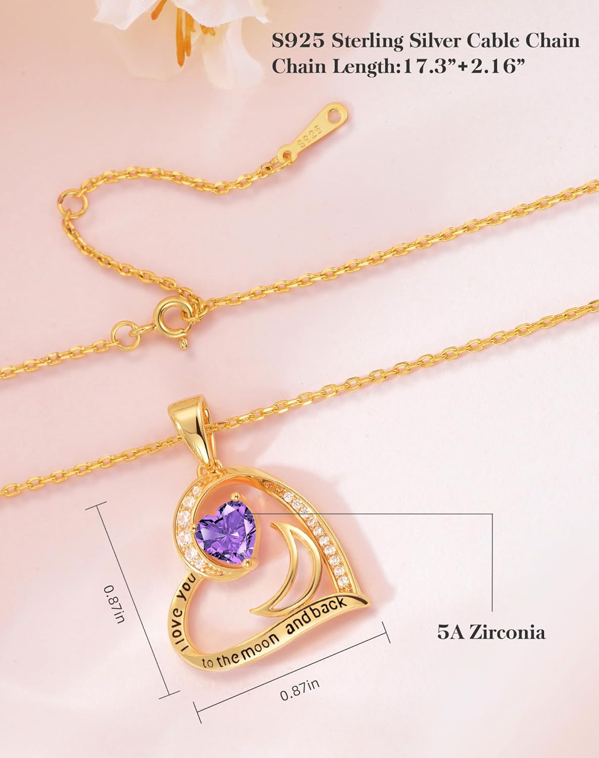 Heart Gold Necklace for Women Birthday Gifts for wife Jewelry for Wife Necklace for Girlfriend Mom Daughter Gold Jewelry for Women - Image 4