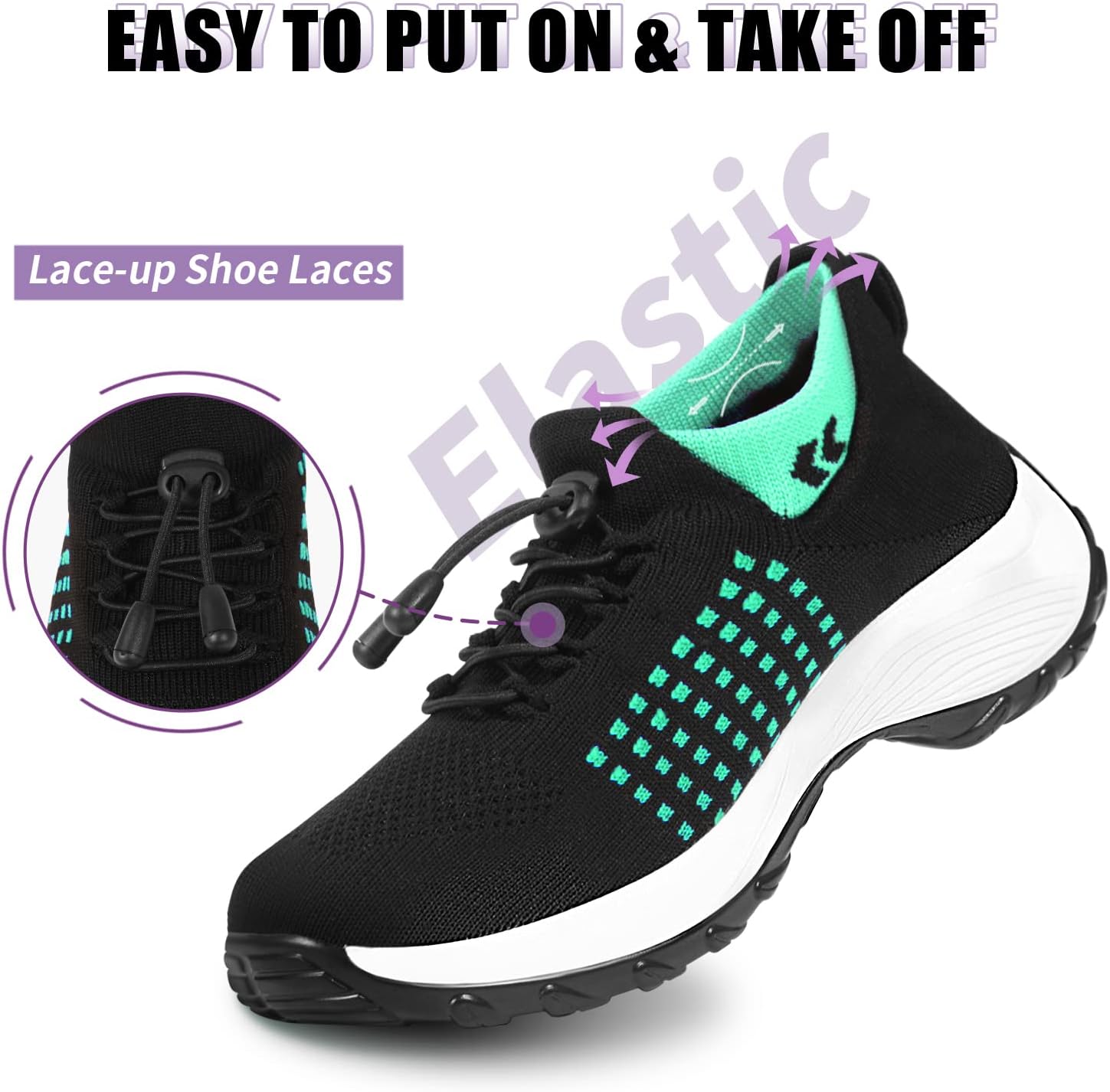 STUNAHOME Orthopedic Sneakers Breathable Women Walking Shoes Slip on Trainers Women's Comfortable Casual Ladies Athletic Shoe Thick Bottom - Image 5