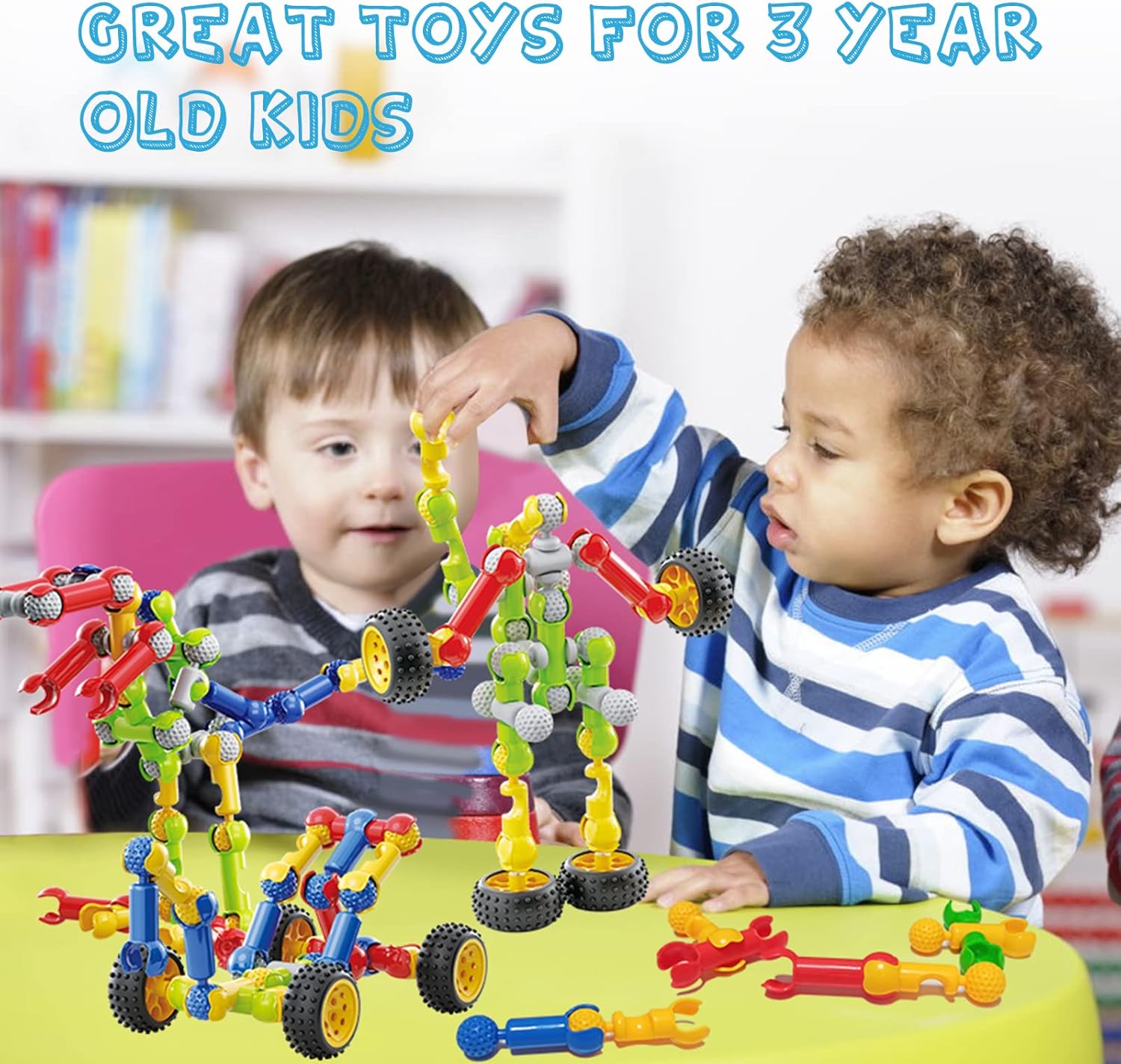 170 Pcs Building Toys for Kids Ages 4-8 with Toy Box Storage, Idea Guide, Building Blocks STEM Toys for 3 4 5 6 7 8 9 Year Old Creative Kids Activity, Christmas Birthday Gifts for Boys Girls - Image 4