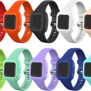 FitTurn Band Compatible with Garmin vivofit jr. 3 Bands Kids Replacement Accessory Soft Silicone Band 130-175mm Size for vivofit jr 3 Fitness Tracker Ages 4+ for Kids Wristbands (TenColors)
