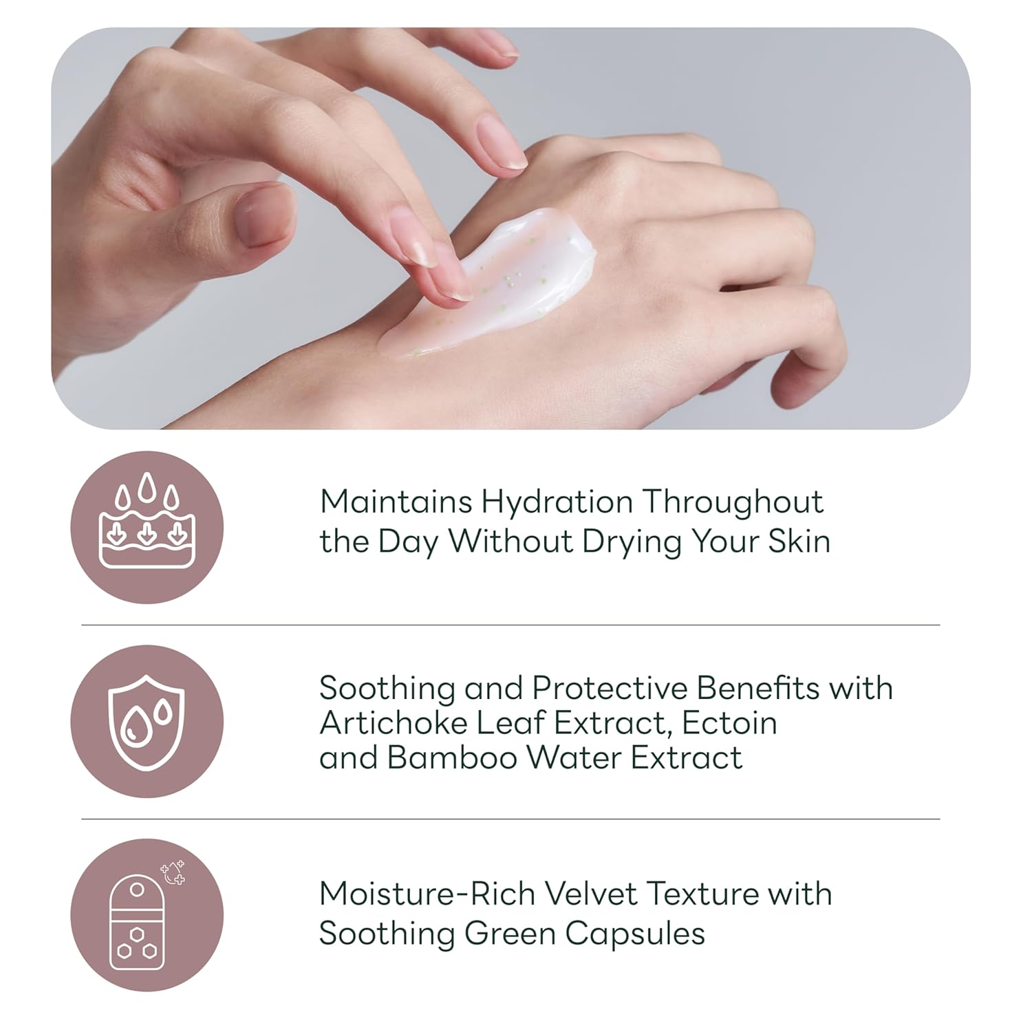 molvany Artichoke Calming Care Soothing Cream - Daily Facial Hydrating Moisturizer & Body Cream - Korean Skincare for Dehydrated & Sensitive Skin - 3.4 fl. oz - Image 5