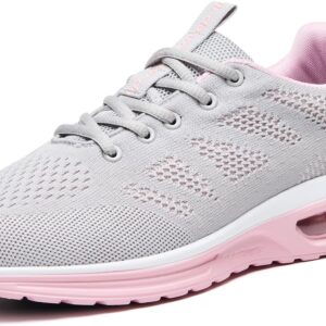 Walking Shoes Women Air Cushion Lightweight Breathable Sneakers & Tennis Footwear, Non-Slip All-Day Comfort for Running, Gym, Travel