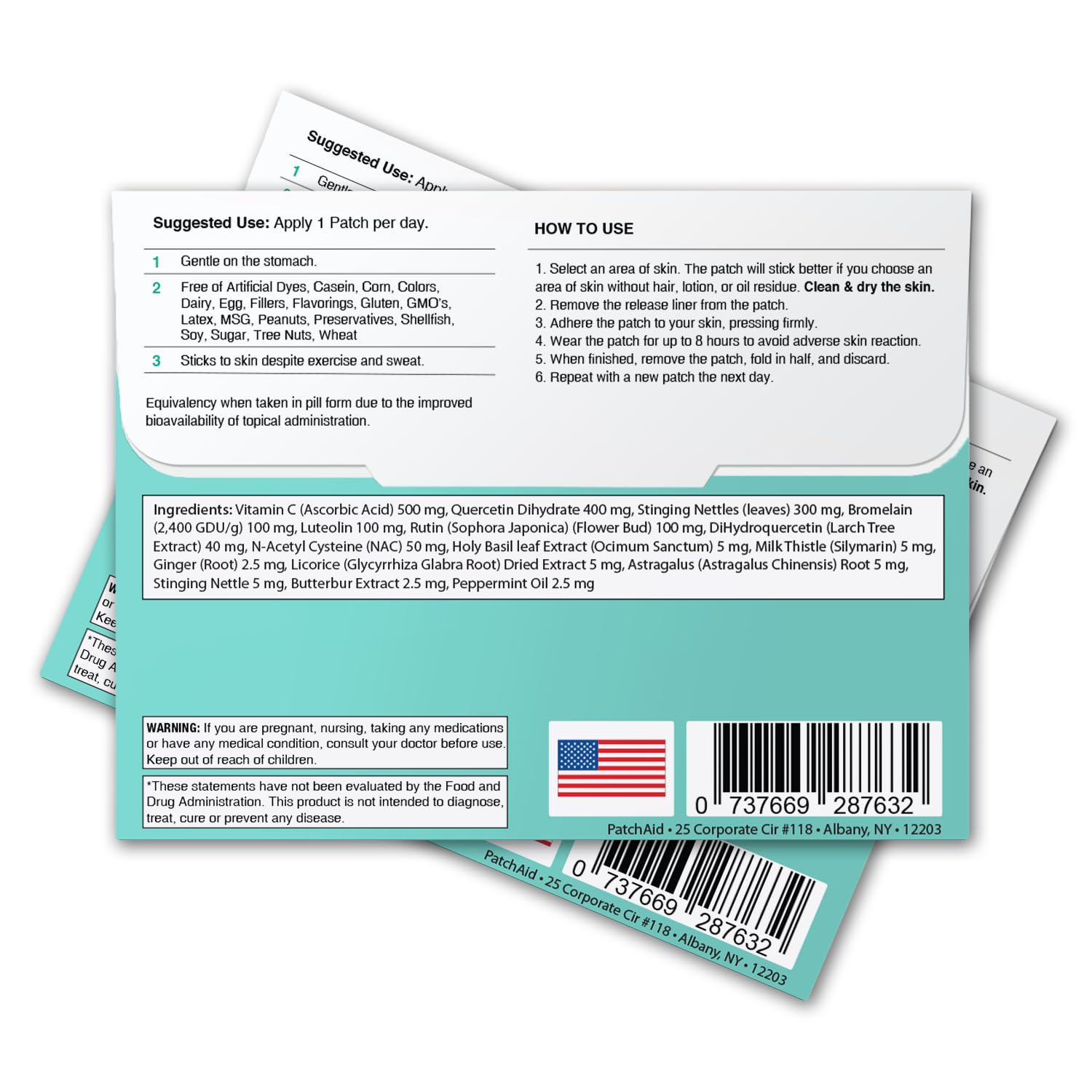 PatchAid Allergy Plus Topical Patch 30-Day Supply - Image 3