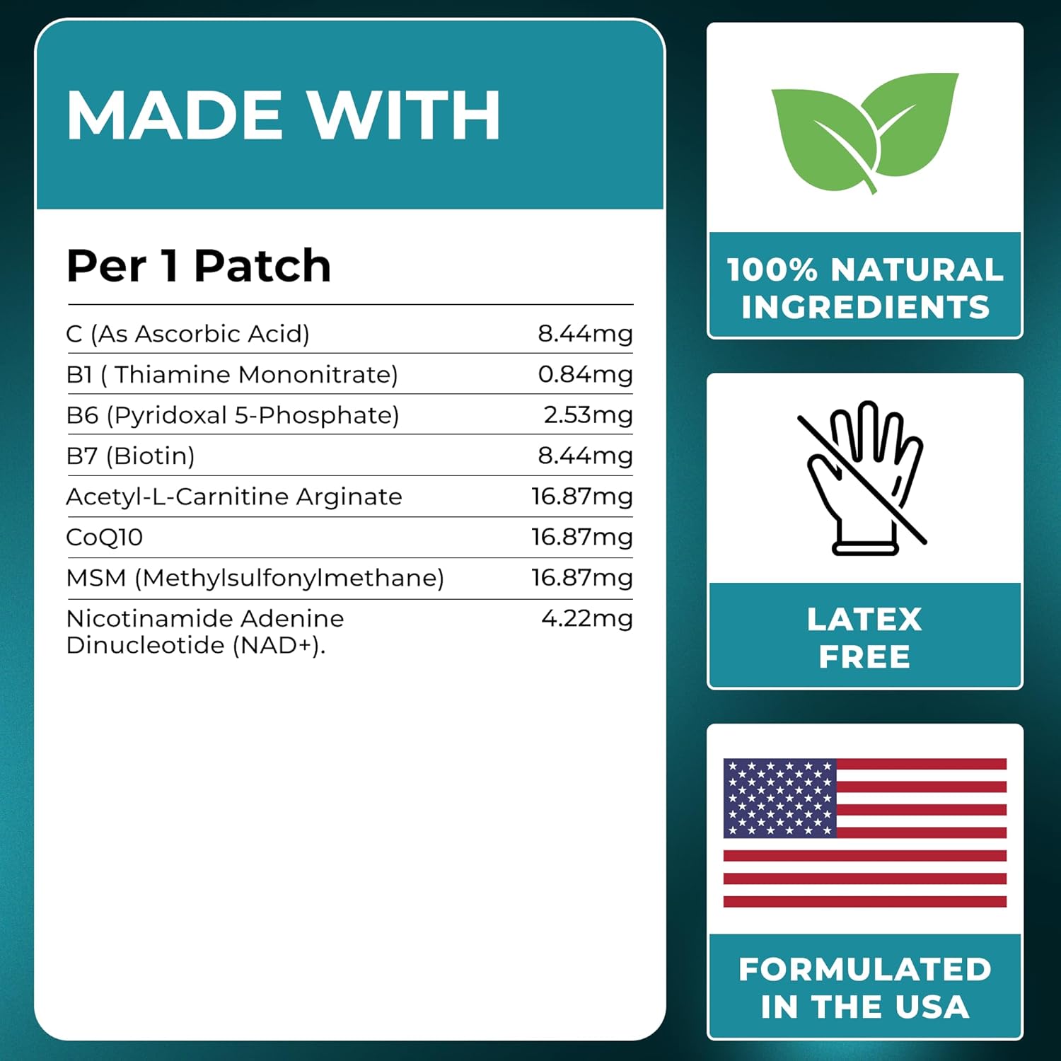 VIORY NAD Patches for Women & Men | NAD+ Patch for Energy & Healthy Aging | with CoQ10 & Nicotinamide | 60 Day Supply - Image 5