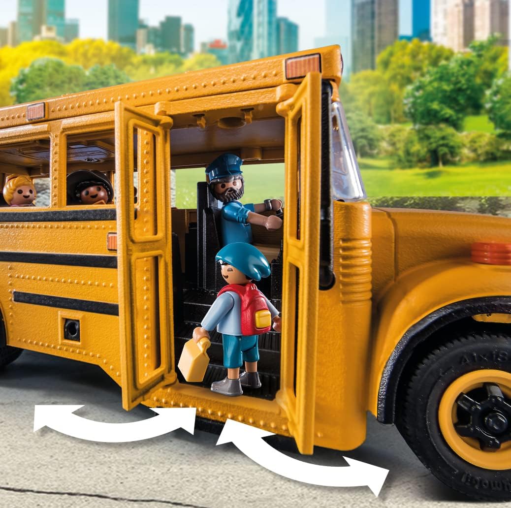 Playmobil School Bus with Accessories and 4 Figures - Image 7