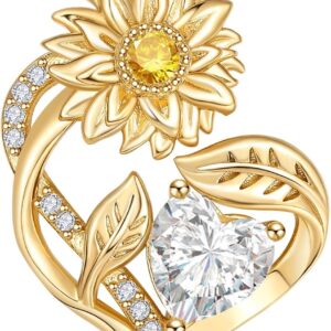 Heart Necklace for Women Birthday Gift for Her 14K Gold Plated Birthstone Necklace for Womens Necklaces