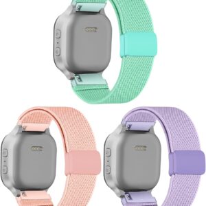 1/3 Pack Kid’s Nylon Watch Band – 20mm Stretchy Strap Replacement for Gabb, Gizmo, SyncUP & Cosmo Jr. Watches – For Boys & Girls