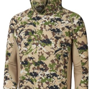 BASSDASH Men’s UPF 50+ Camo Long Sleeve Hunting Fishing Hoodie Shirt