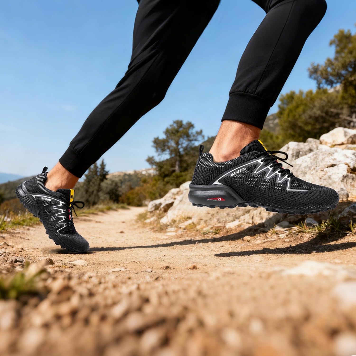 Men's Trail Running Shoes Non-Slip Lightweight Walking Hiking Shoes Men Fashion Breathable Outdoor - Image 2