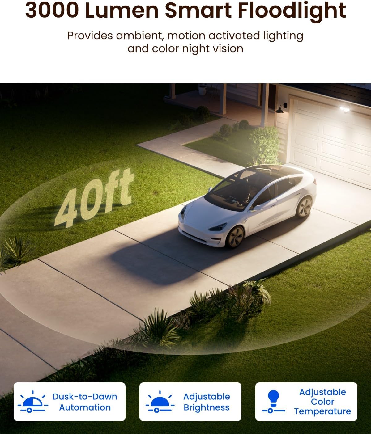 REOLINK TrackFlex Floodlight WiFi, 4K Dual-Lens Floodlight Camera, 360° PTZ 6X Hybrid Zoom, 3000 Lumens, Dual-Band Wi-Fi 6, Auto-Tracking, Local AI Video Search, 24/7 Recording, 100~240V AC Hardwired - Image 4