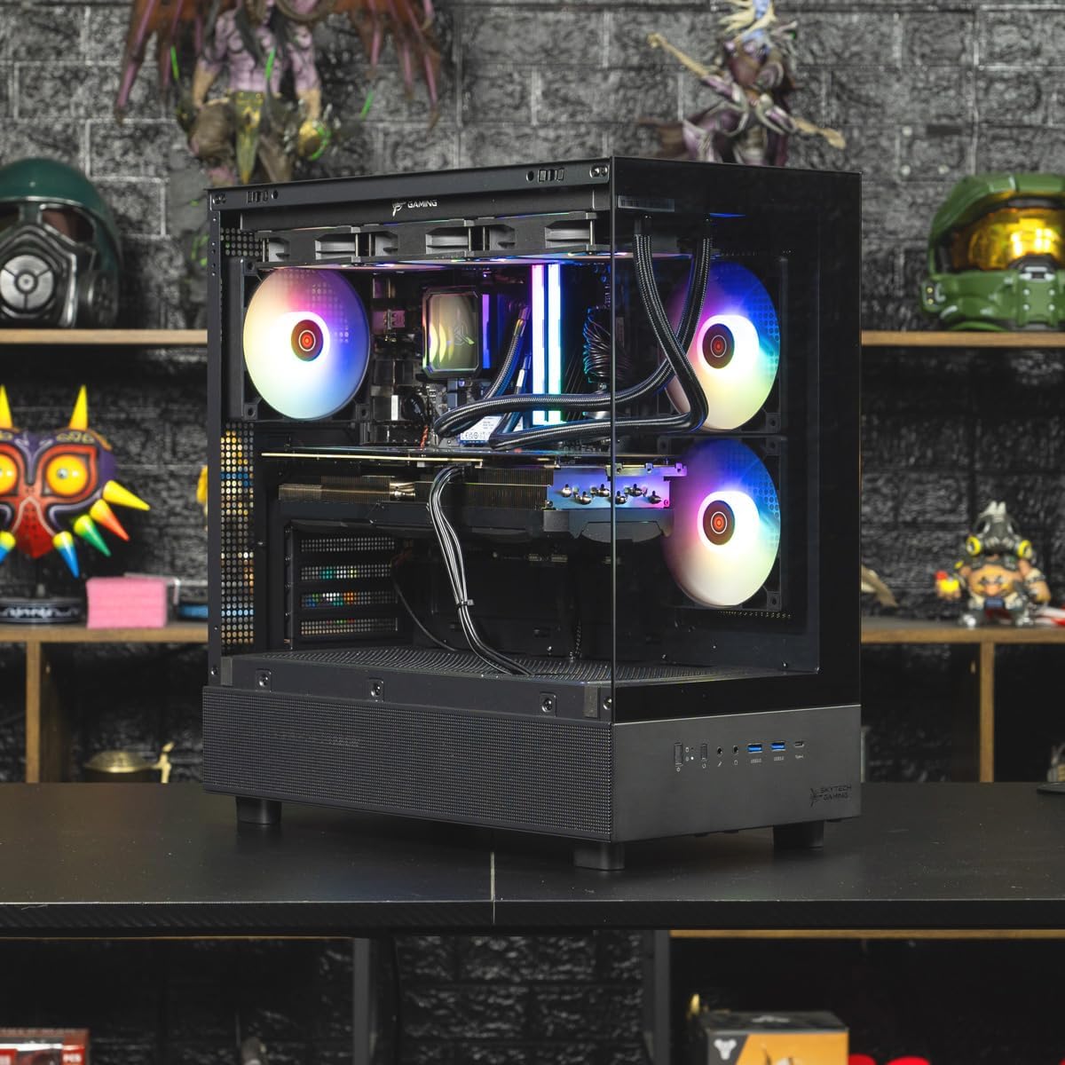 Skytech Gaming Azure 3 Desktop PC, Ryzen 7 9800X3D 4.7 GHz (5.2 GHz Turbo), NVIDIA RTX 5060 Ti 16GB, 2TB Gen4 NVMe SSD, 32GB DDR5 RAM 6000 RGB, 850W Gold ATX 3 PSU, 360mm ARGB AIO, Wi-Fi, Win 11 - Image 6