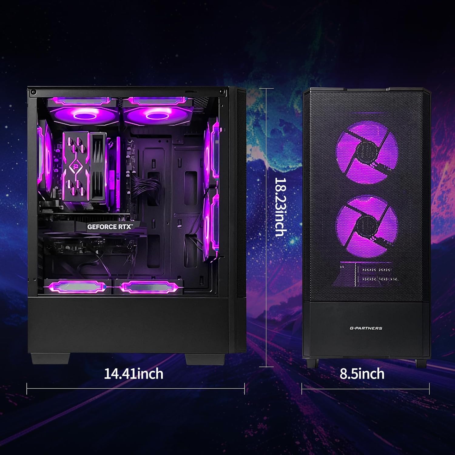 Gaming Desktop PC AMD R5 5500 GeForce RTX 3050 6GB,16GB DDR4 RAM,1TB NVMe SSD,ARGB Cooling, Prebuilt Gaming Computer - Image 5